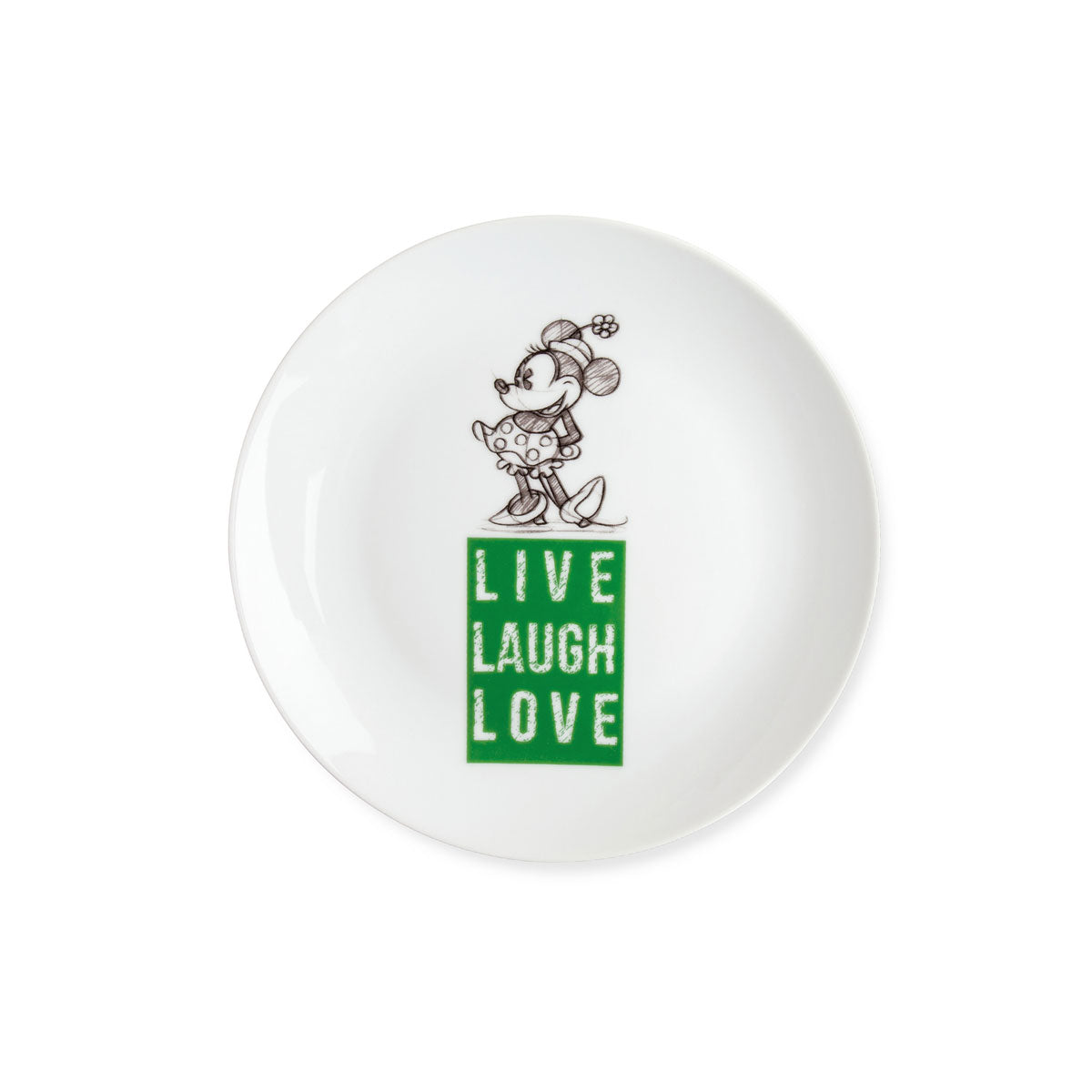 Piatto dolce Minnie Live Laugh Love Verde